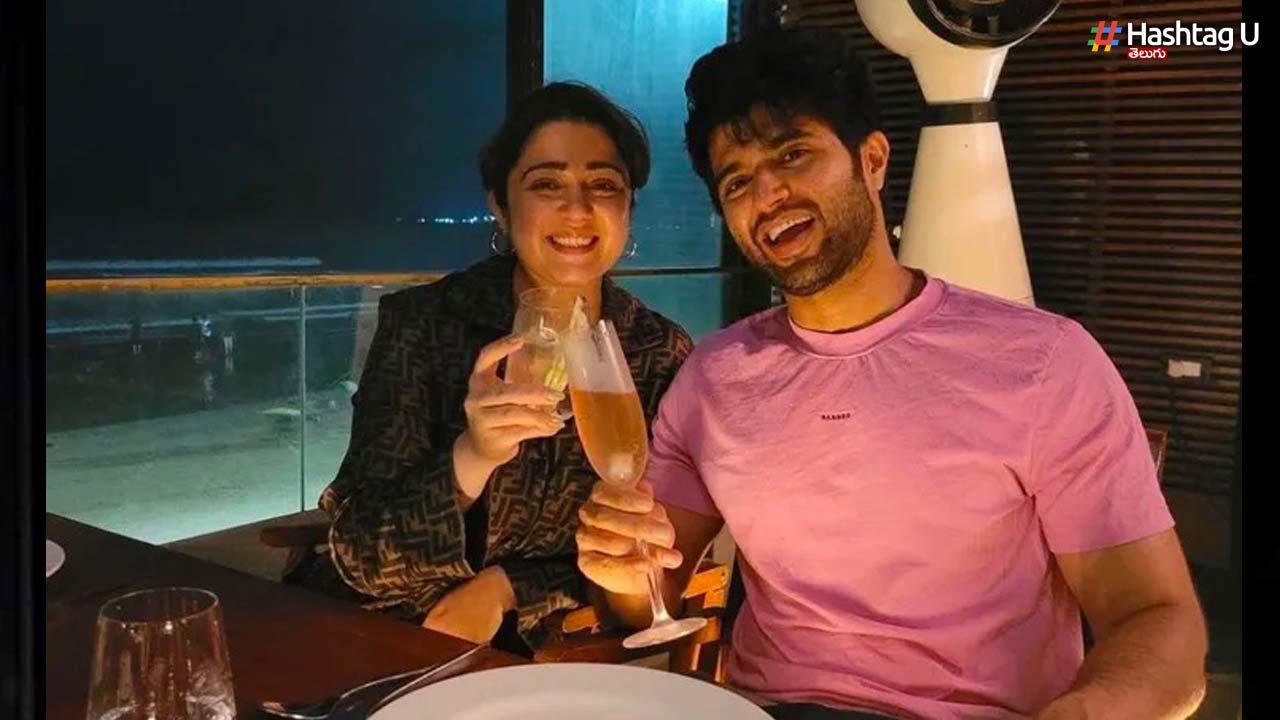 Vijay Deverakonda and Charmme Kaur celebrate Liger trailer success with champagne