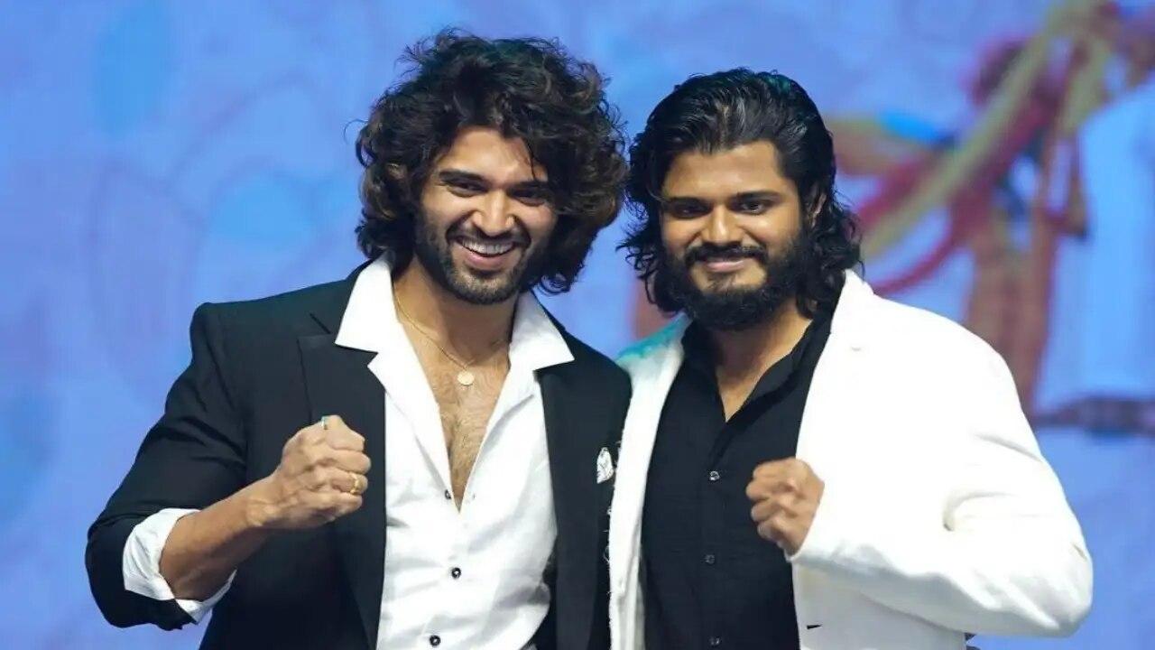 Vijay Deverakonda and brother Anand Deverakonda watched the final T20 match on Sunday
