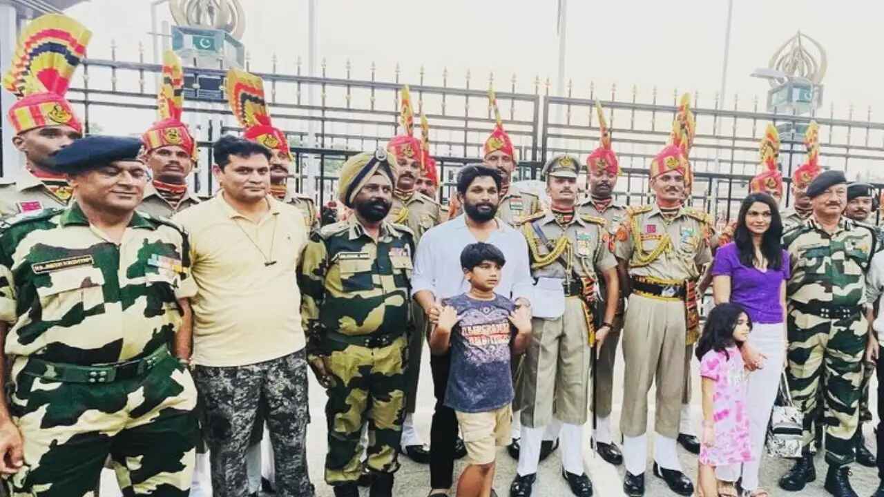 Allu Arjun and his family paid a visit to the famous Wagah Border
