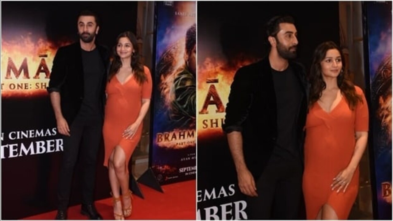 Alia Bhatt, Ranbir Kapoor attend Brahmastra screening in contrasting casuals