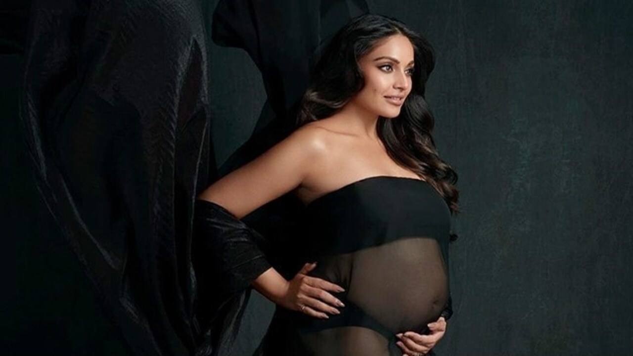 Mom-To-Be Bipasha Basu Showcases Her Baby Bump In A Sheer Black Flowing Dress Calls It “Magical Feeling”