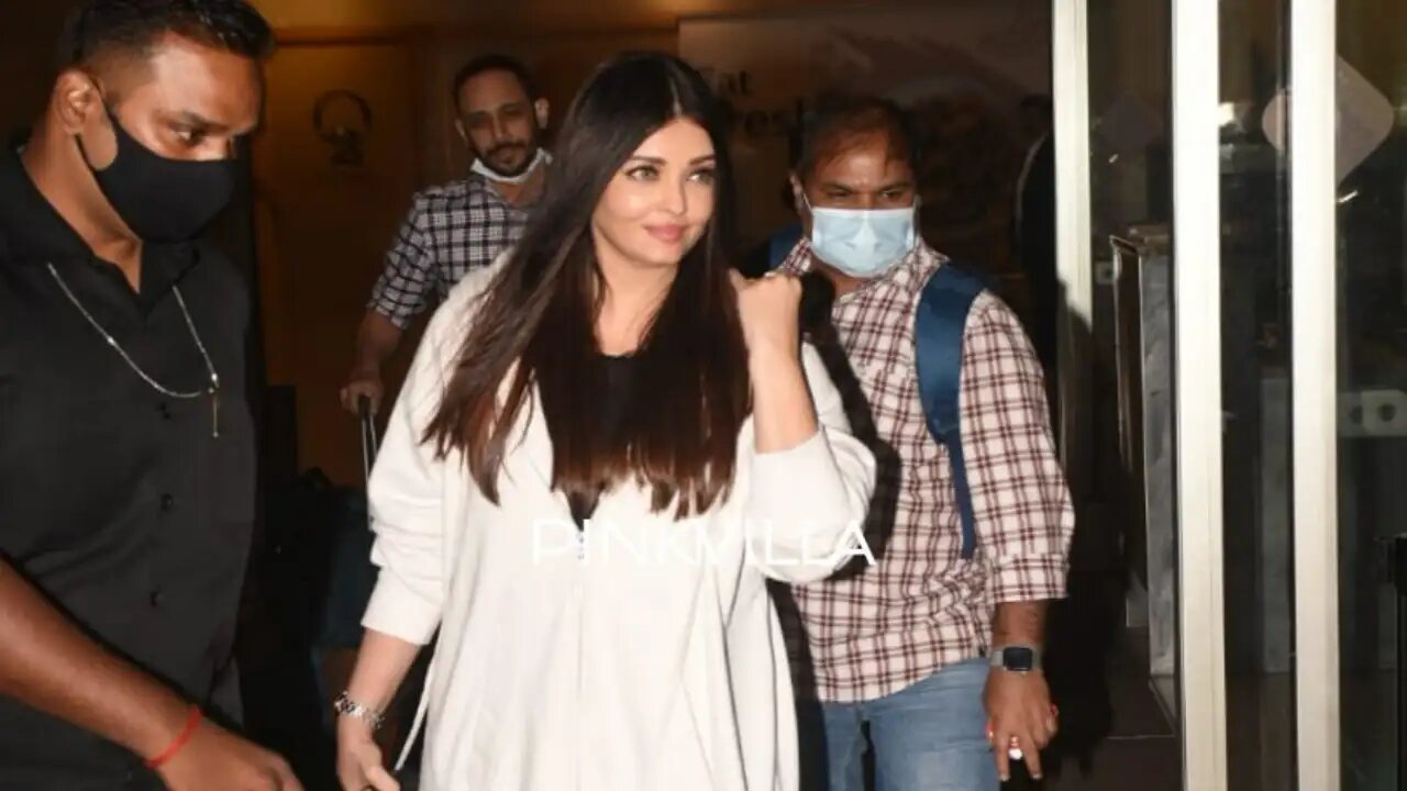 Aishwarya Rai Bachchan looks adorable in a comfy attire as she gets clicked at airport