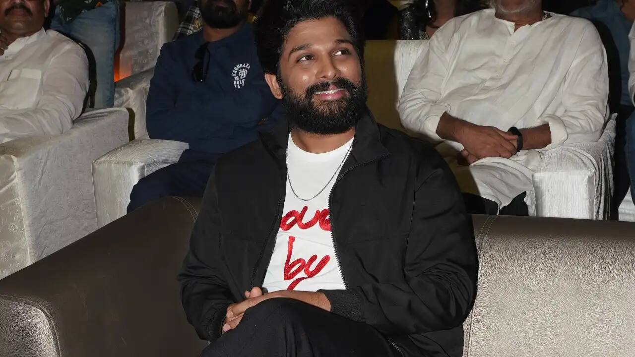 Allu Arjun arrives in style at pre-release event of Sree Vishnu’s Alluri