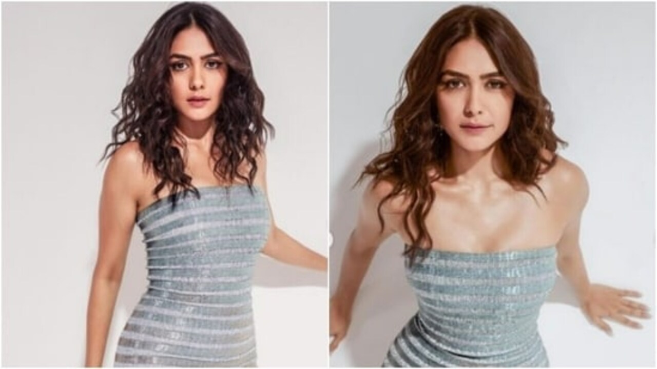 Mrunal Thakur, in a silver dress, is the ‘silver lining’ herself