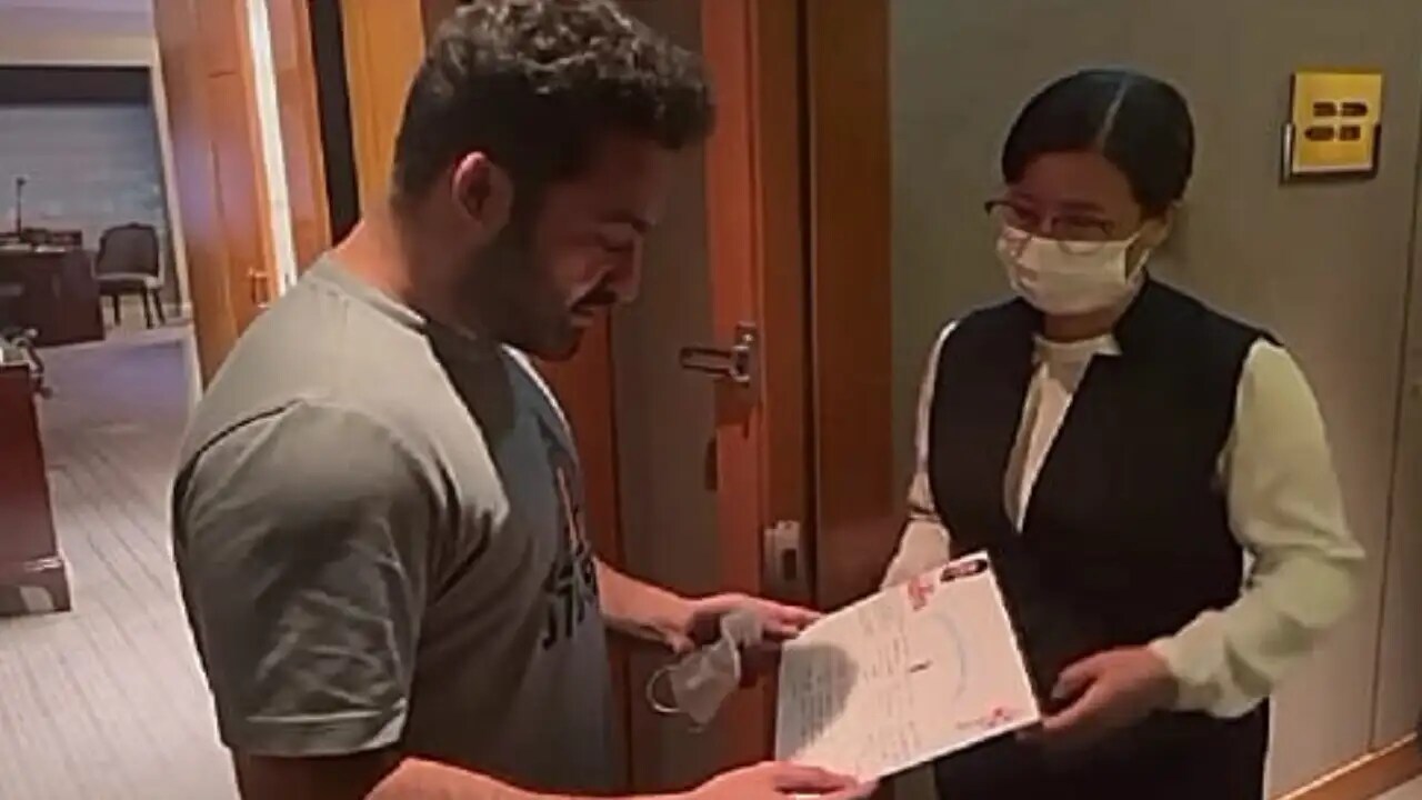 Jr NTR receives a sweet surprise from the hotel staff in Japan