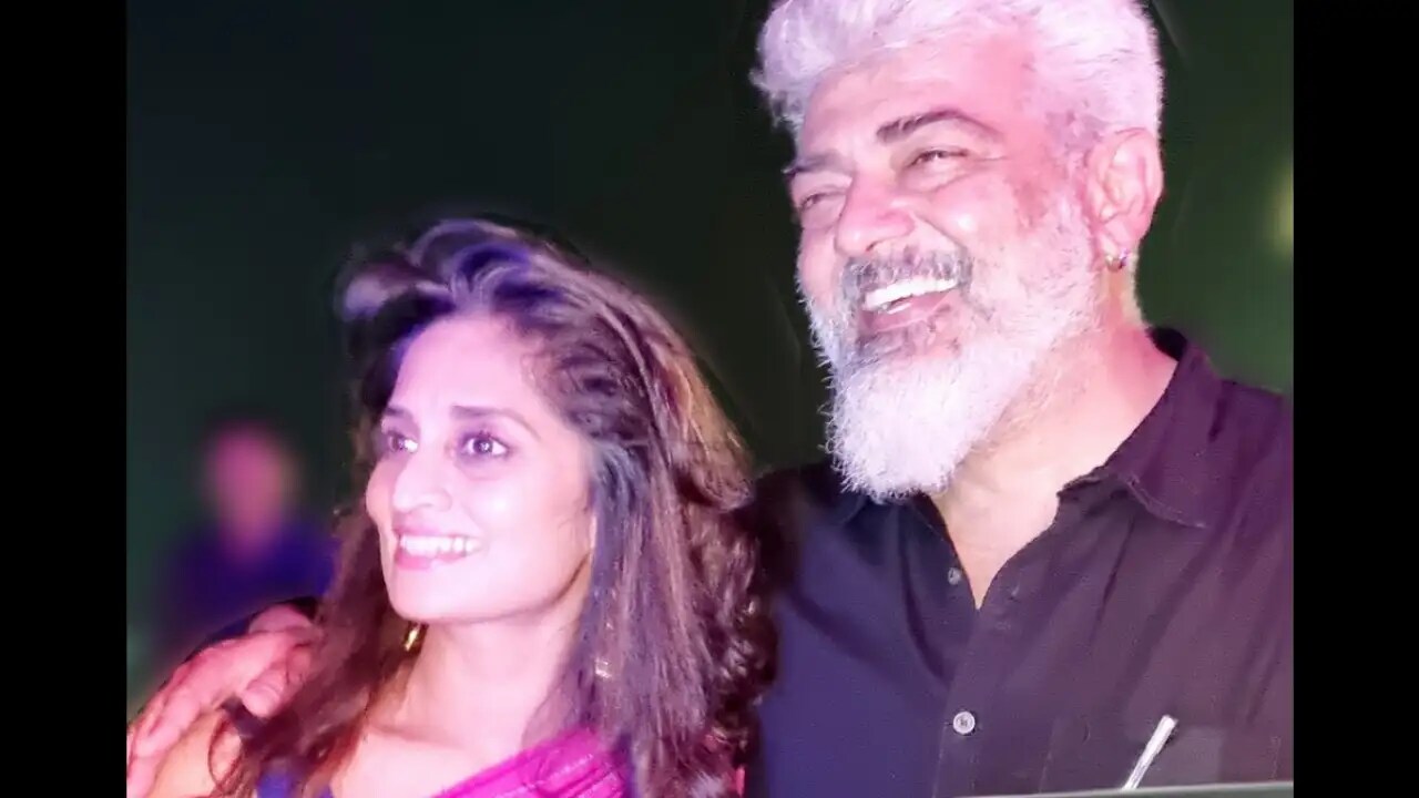 Ajith Kumar and Shalini look happy as ever in a candid photo as they celebrate Diwali
