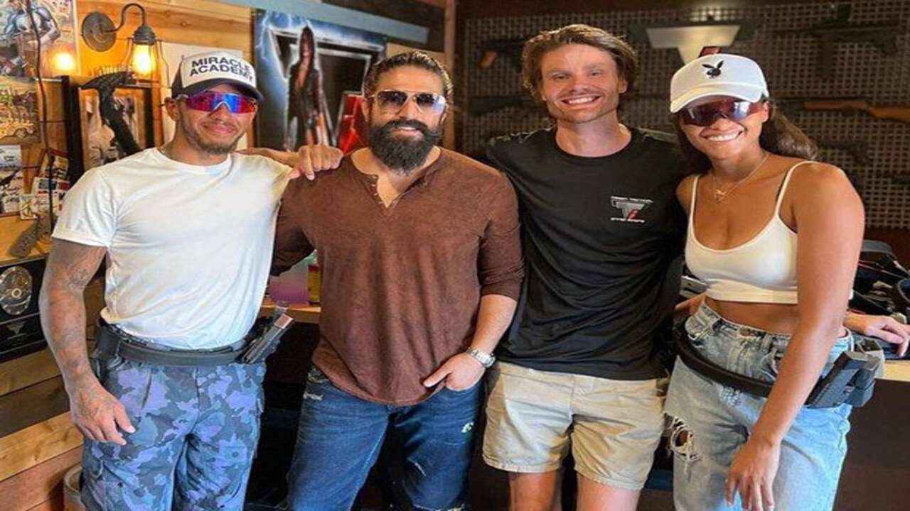 Yash meets motosport legend Lewis Hamilton