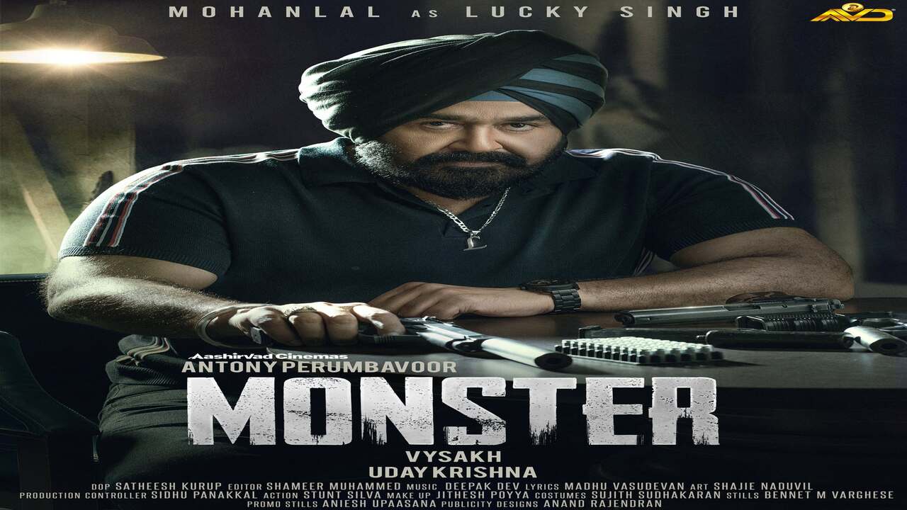 Mohanlal shared a new poster from Monster as he announced the release with Censor certificate