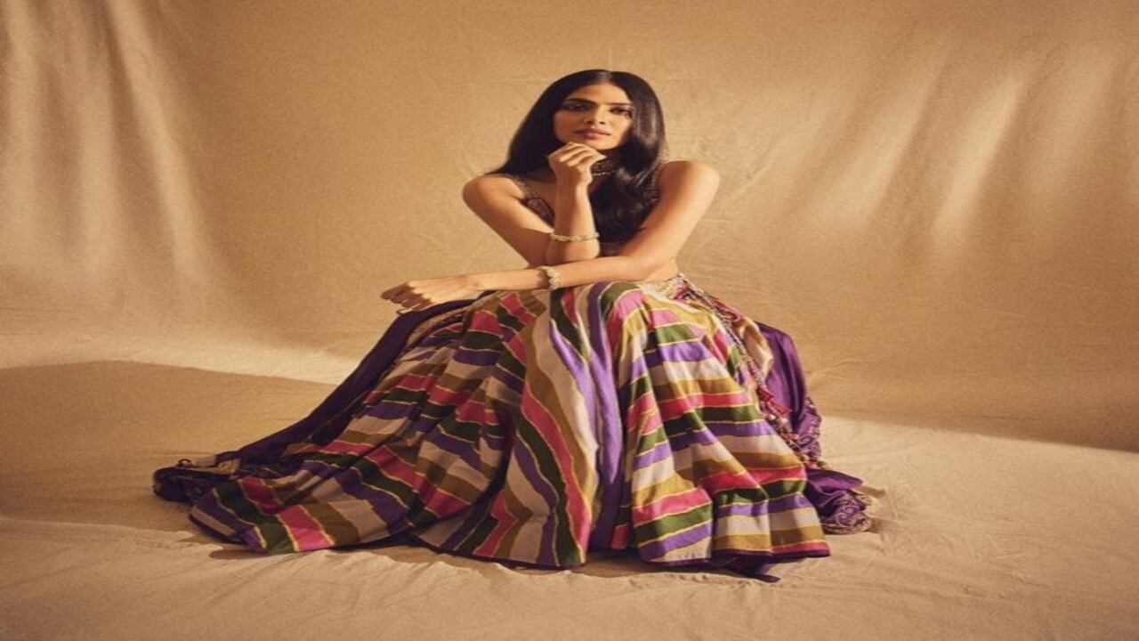 Malavika Mohanan looks festival-ready in colourful lehenga by Punit Balana worth Rs. 85K