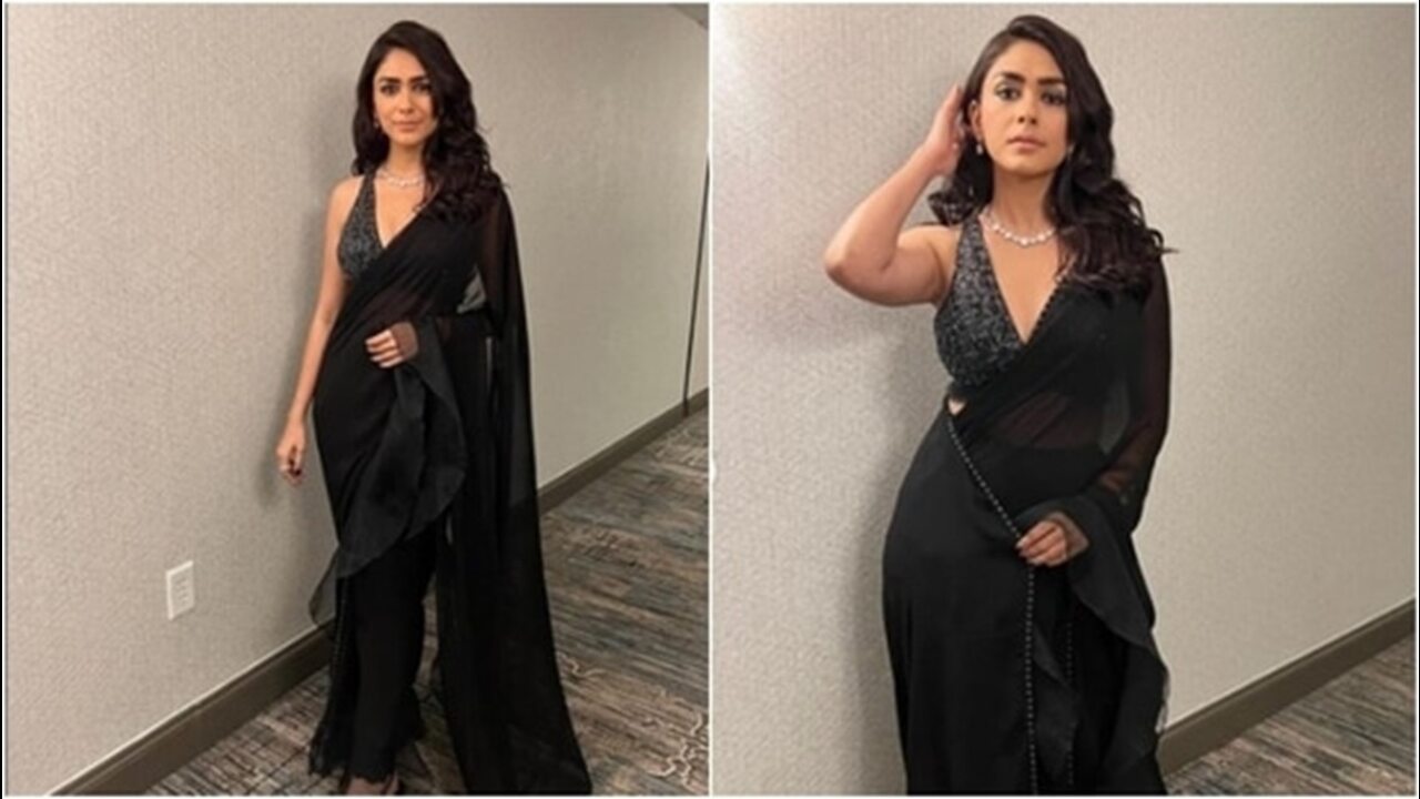 Mrunal thakur gives an ethnic touch to her Halloween glam