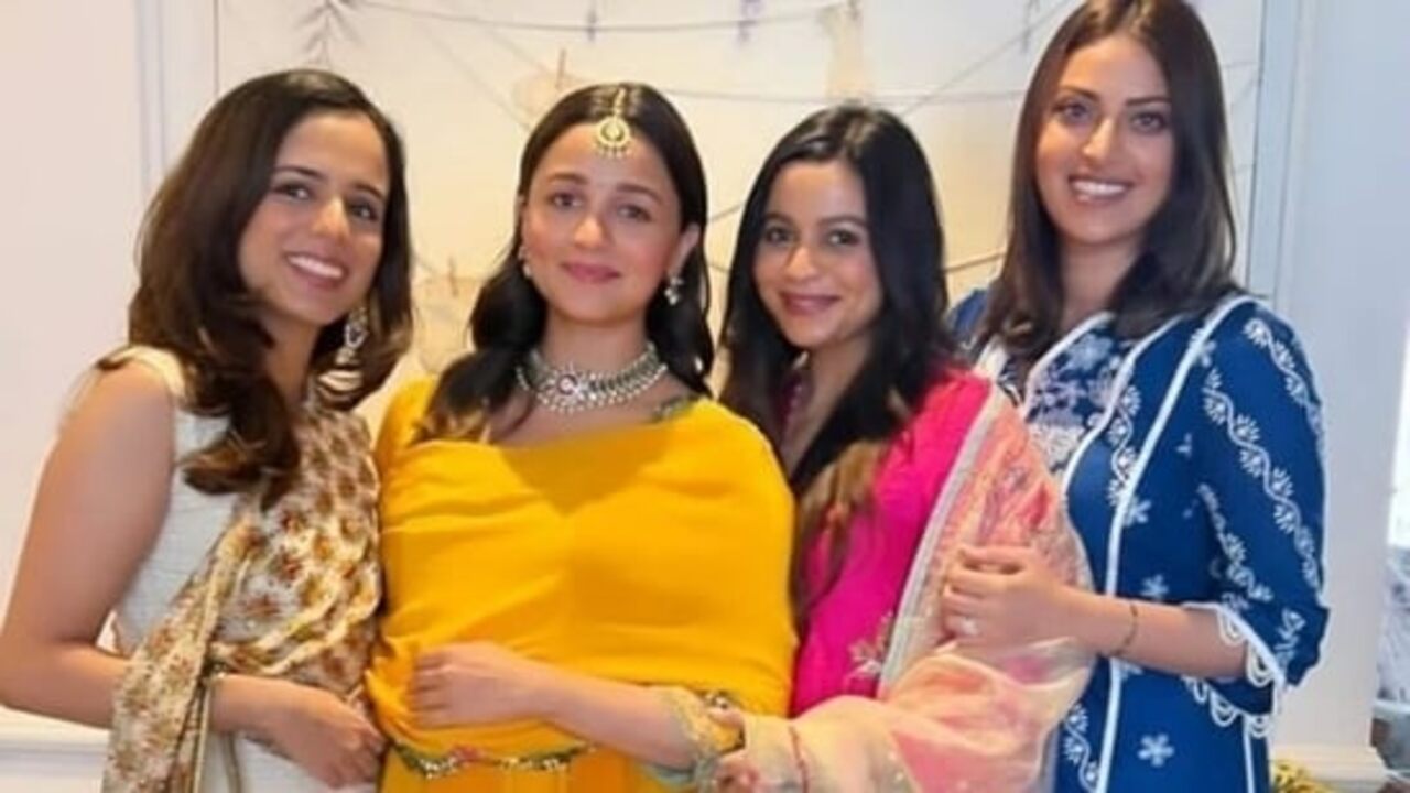 Alia Bhatt shined bright in a yellow suit for her baby shower