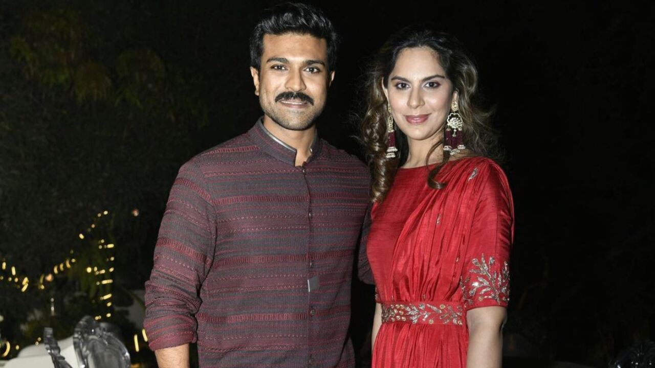 Ram Charan leaves with wife Upasana for RRR release in Japan