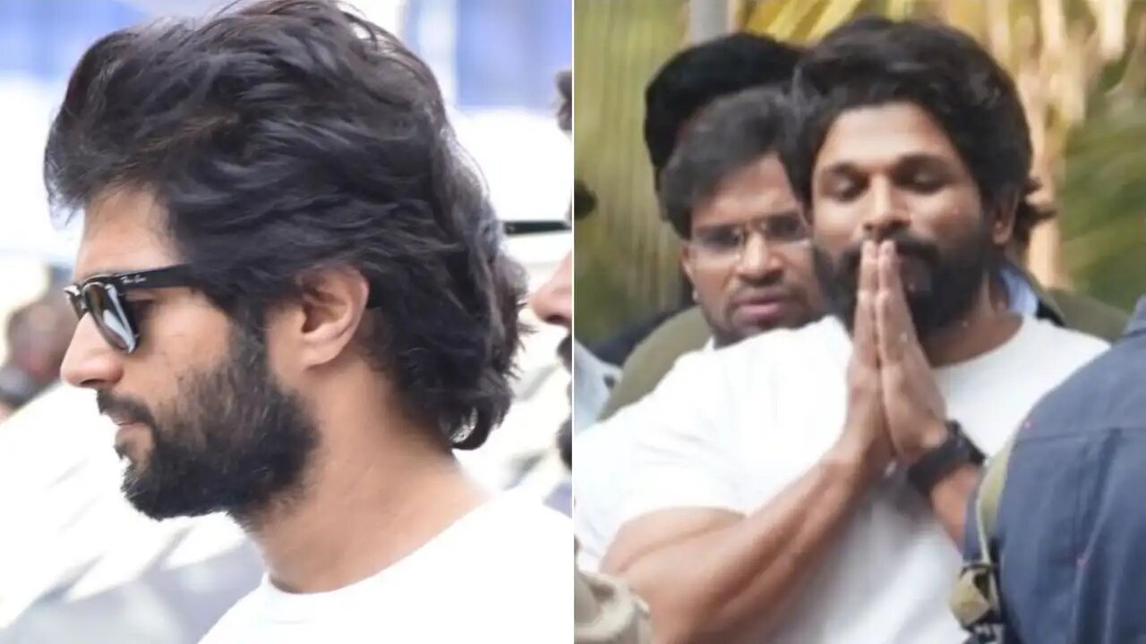 Allu Arjun, Vijay Deverakonda & others arrive to pay last respects to Mahesh Babu’s father Krishna