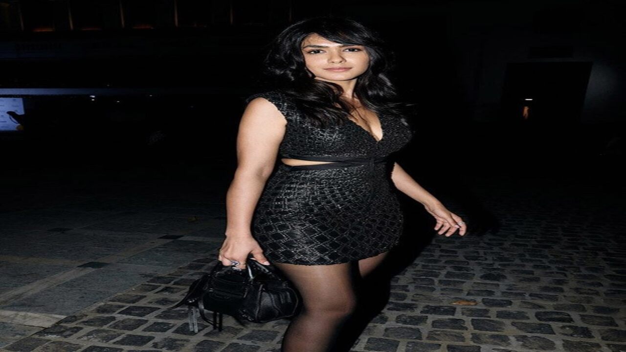 Mrunal Thakur looks like a bombshell in black cut-out dress