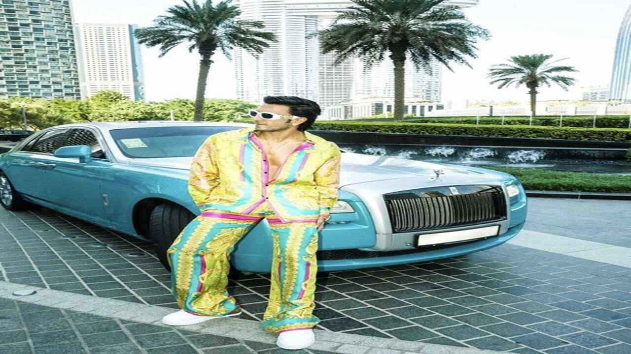 Ranveer Singh looks dashing his Versace outfit as he attends F1 race event in Abu Dhabi