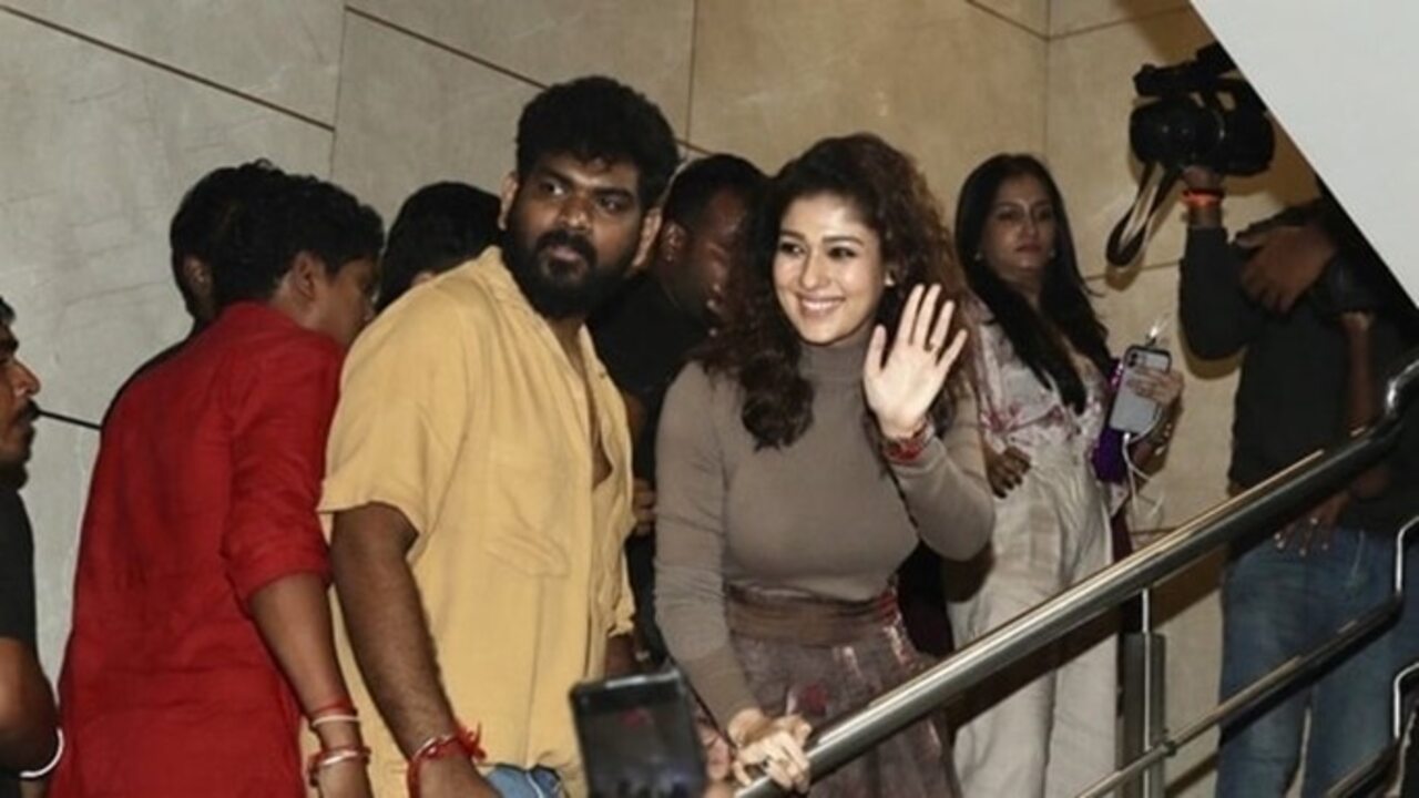 Nayanthara & Vignesh Shivan make first public appearance at movie theatre after becoming parents