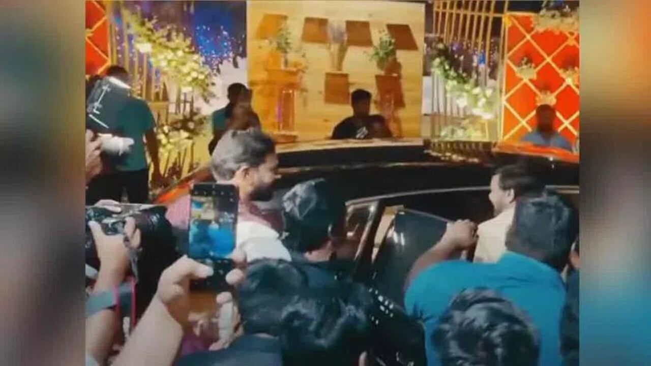 Megastar Chiranjeevi spotted arriving in his Rolls Royce in Hyderabad