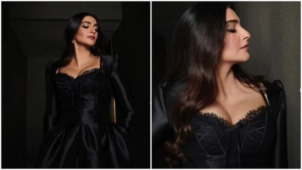 Sonam Kapoor made her fans drool in a black corset dress