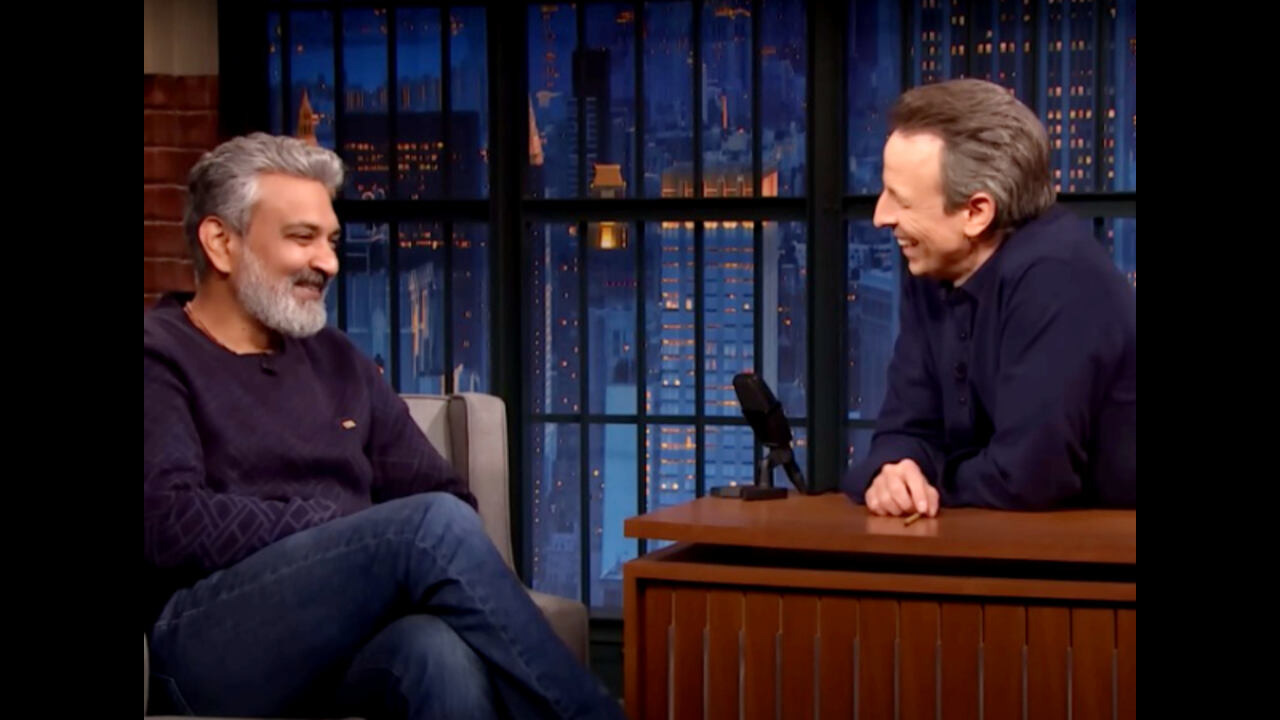 RRR director SS Rajamouli tells Seth Meyers how fans celebrate his film’s release