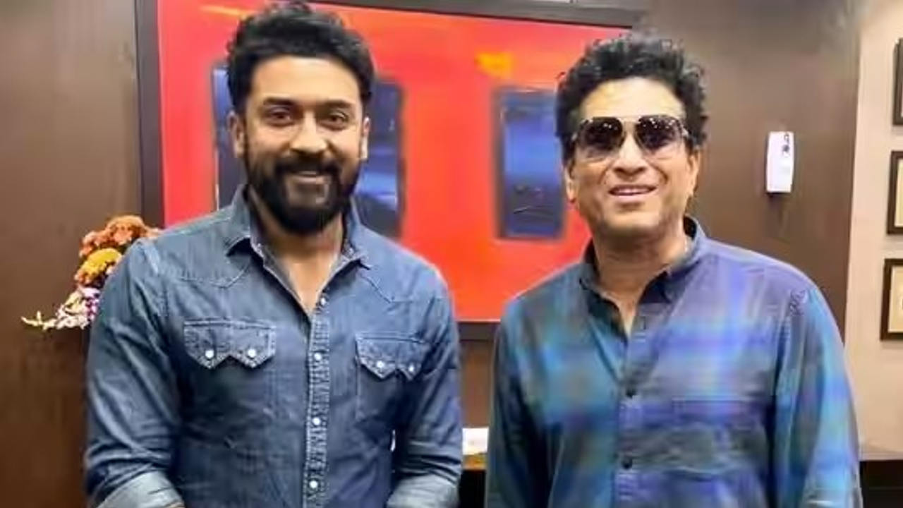 Suriya meets Sachin Tendulkar in Mumbai, says ‘respect and love’