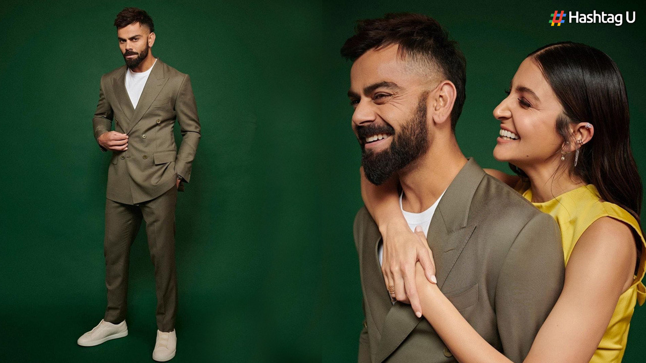 Celebrity couple Kohli and Anushka Sharma’s Fashionable Appearance in Dior’s Autumn-Winter 2023 Collection
