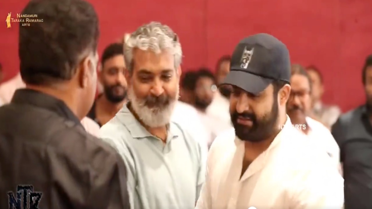 Jr NTR and Kortala Siva’s NTR30 film gets star-studded launch with guests SS Rajamouli and Janhvi Kapoor