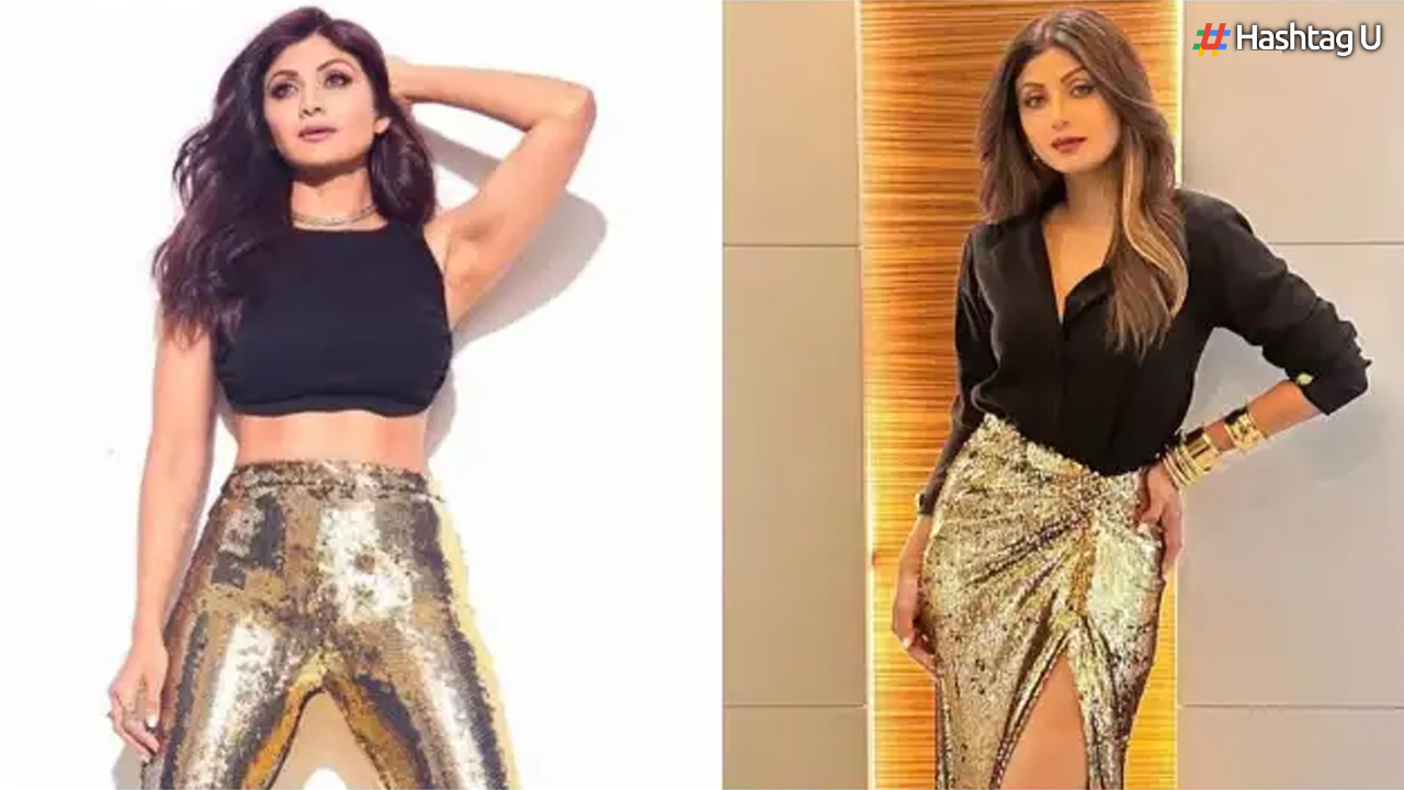 Shilpa Shetty’s Black and Gold Outfits: The Perfect Party Look