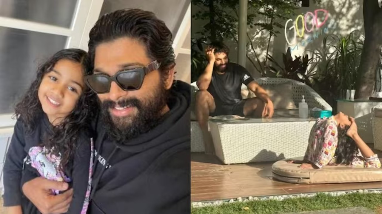 Allu Arjun’s daughter Arha amazes him with yoga skills: Check out the adorable moment