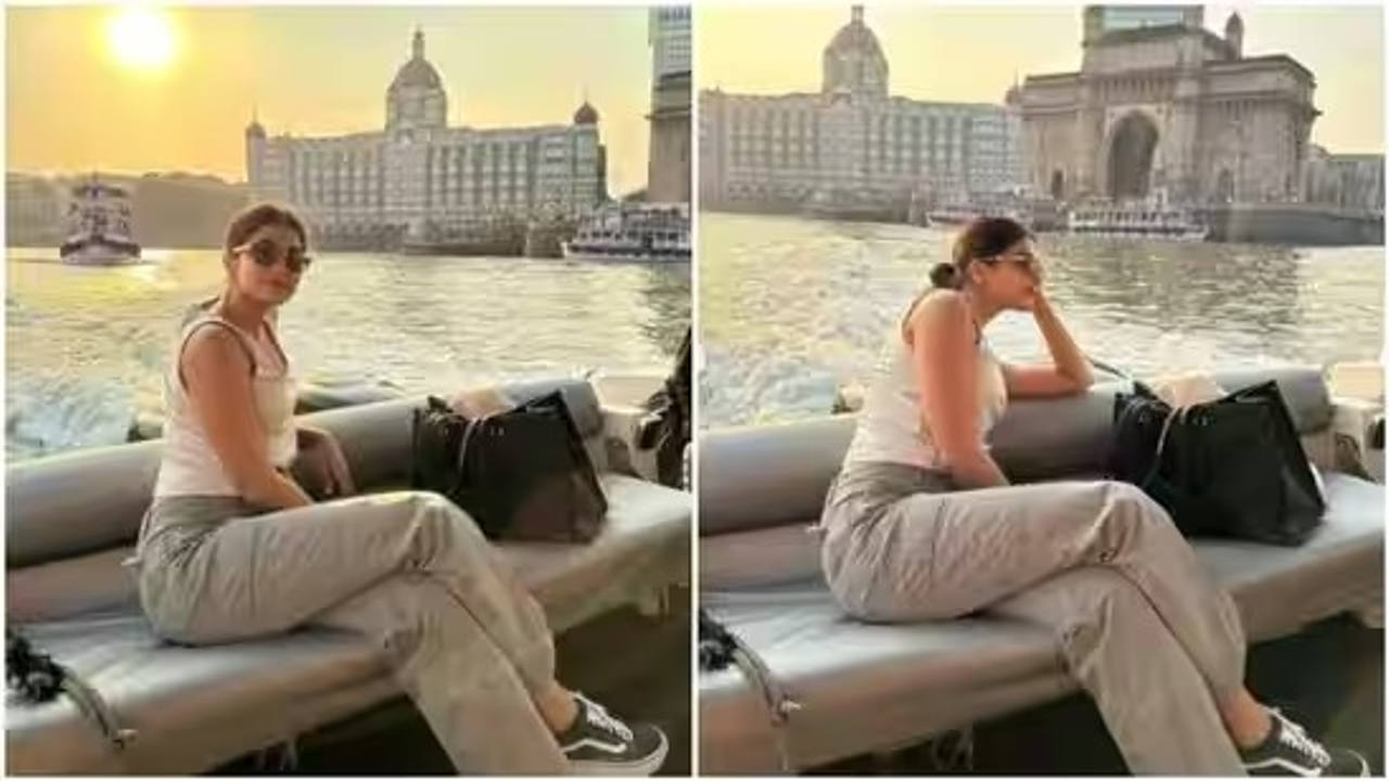 Pooja Hegde’s easy breezy ensemble on her day out to admire Mumbai