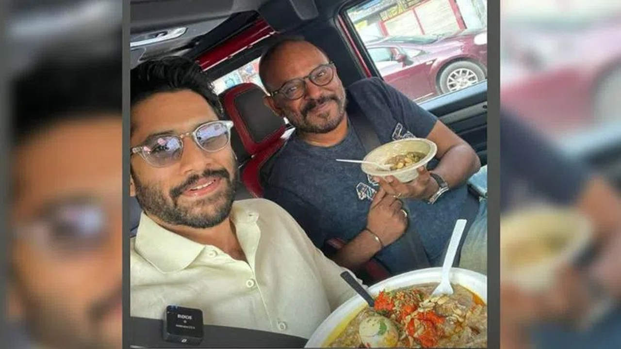 Naga Chaitanya was spotted at Cafe 555 for Haleem