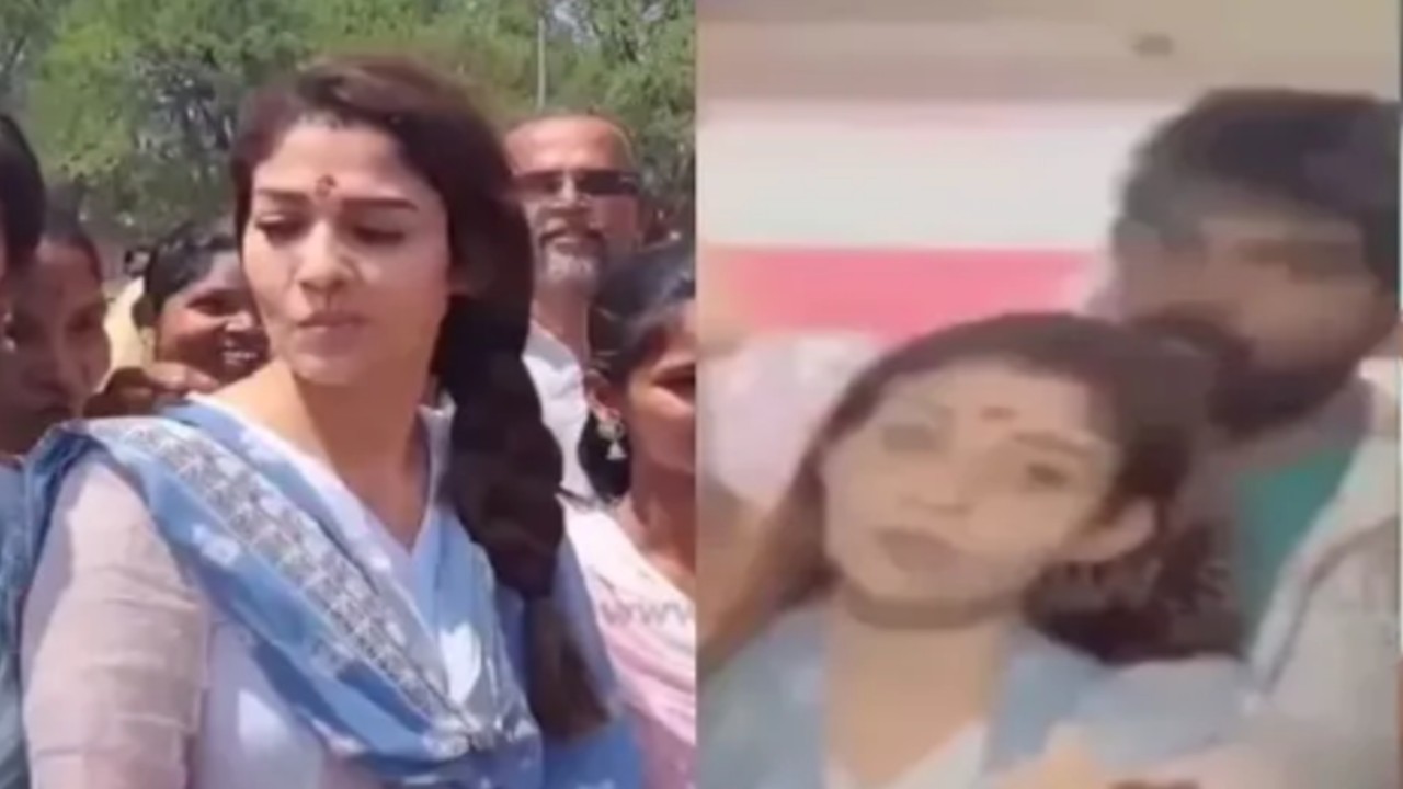 Nayanthara Threatens Fan’s Phone During Temple Visit