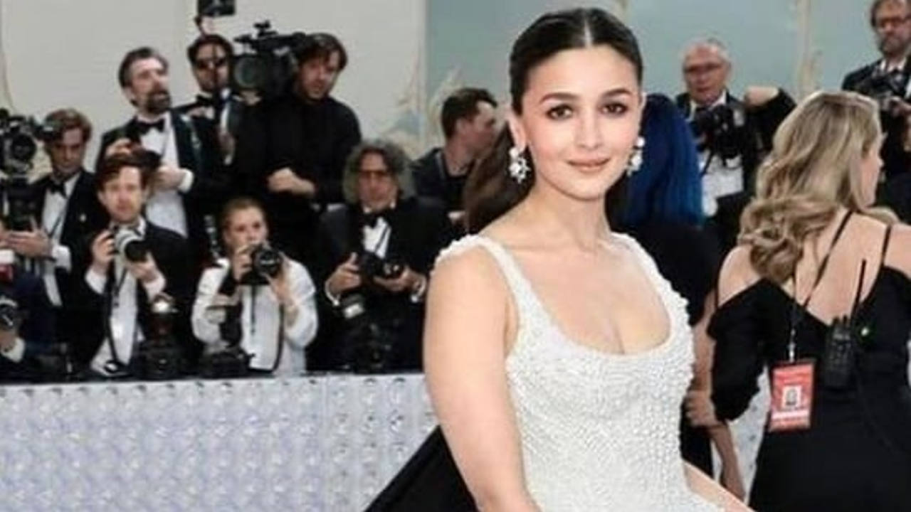 Alia Bhatt looks graceful as ever in a white ensemble at the Met Gala 2023