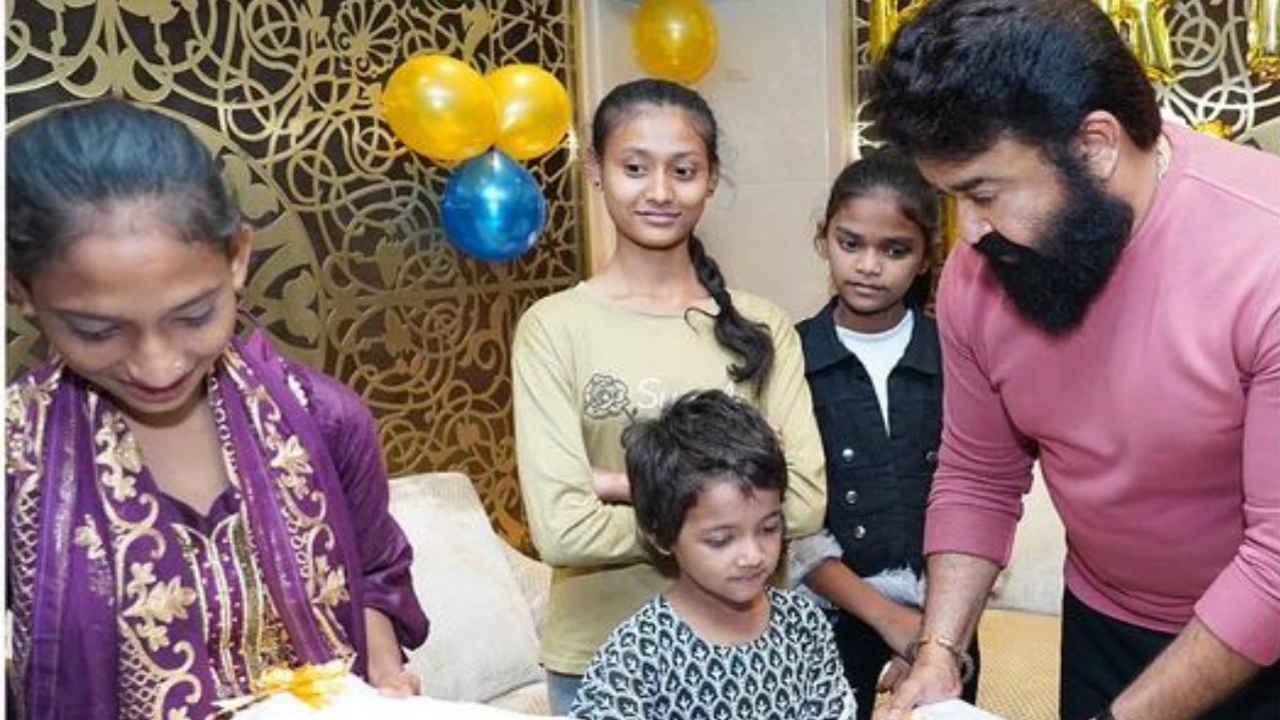 Mohanlal celebrated his 63rd birthday with underprivileged kids