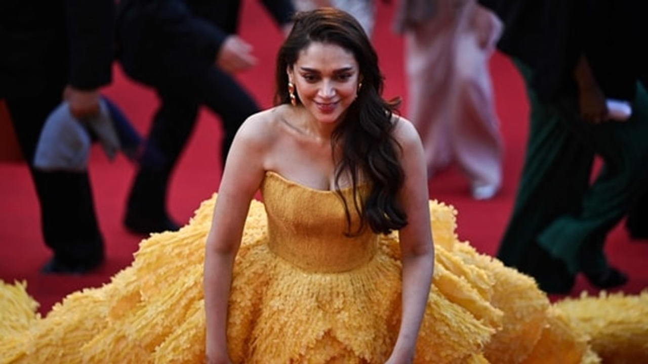 Aditi Rao Hydari looks like a dream in yellow gown at Cannes