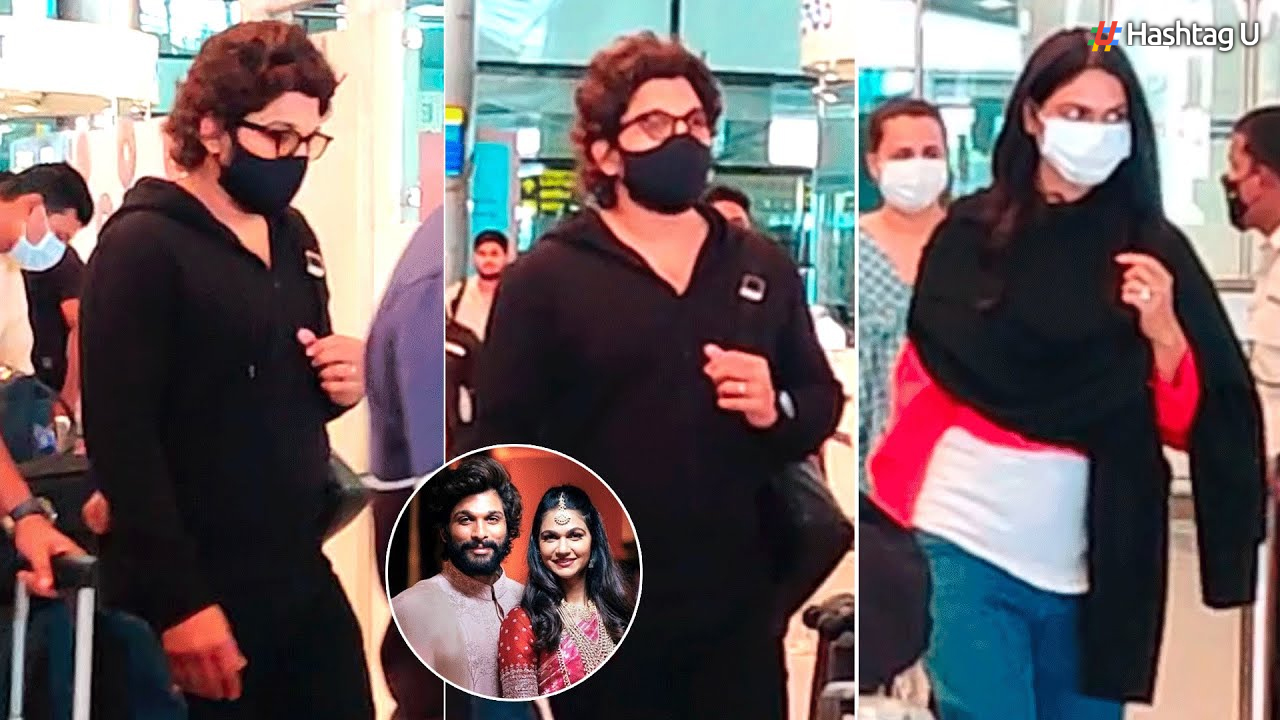 Allu Arjun and Sneha Reddy Return from Europe Vacation, Rocking Stylish Airport Look