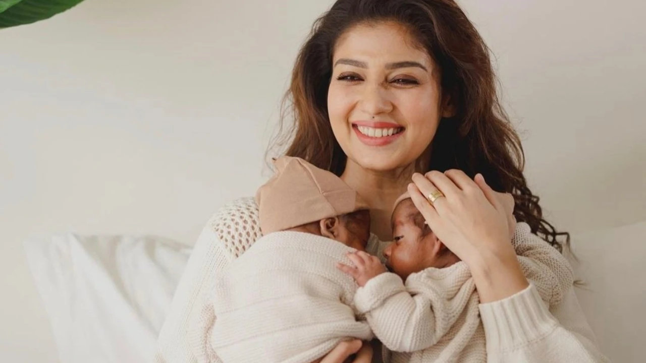 Nayanthara and Vignesh reveal the faces of their twins Uyir and Ulag ont heir first anniversary