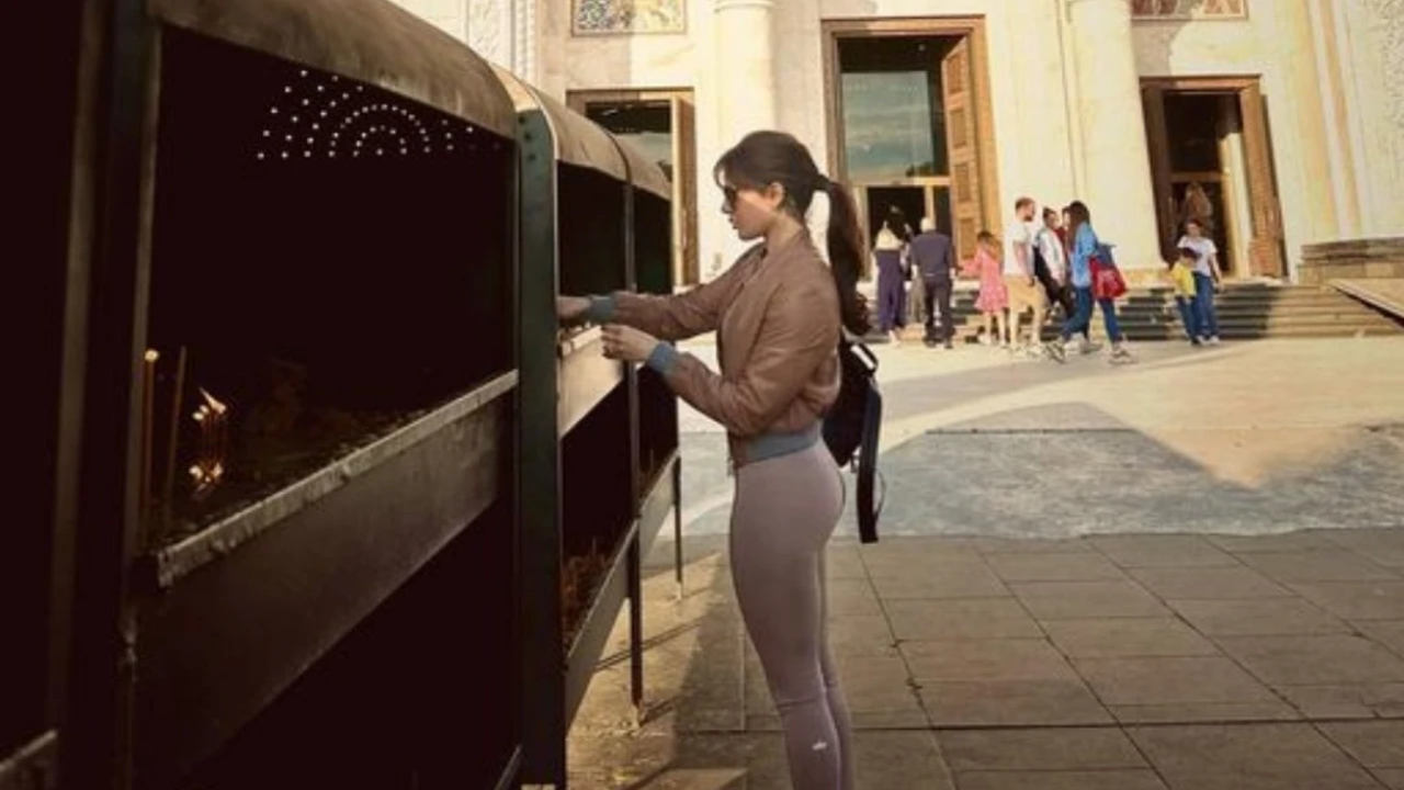 Samantha visits church in Serbia and recalls a year of Myositis