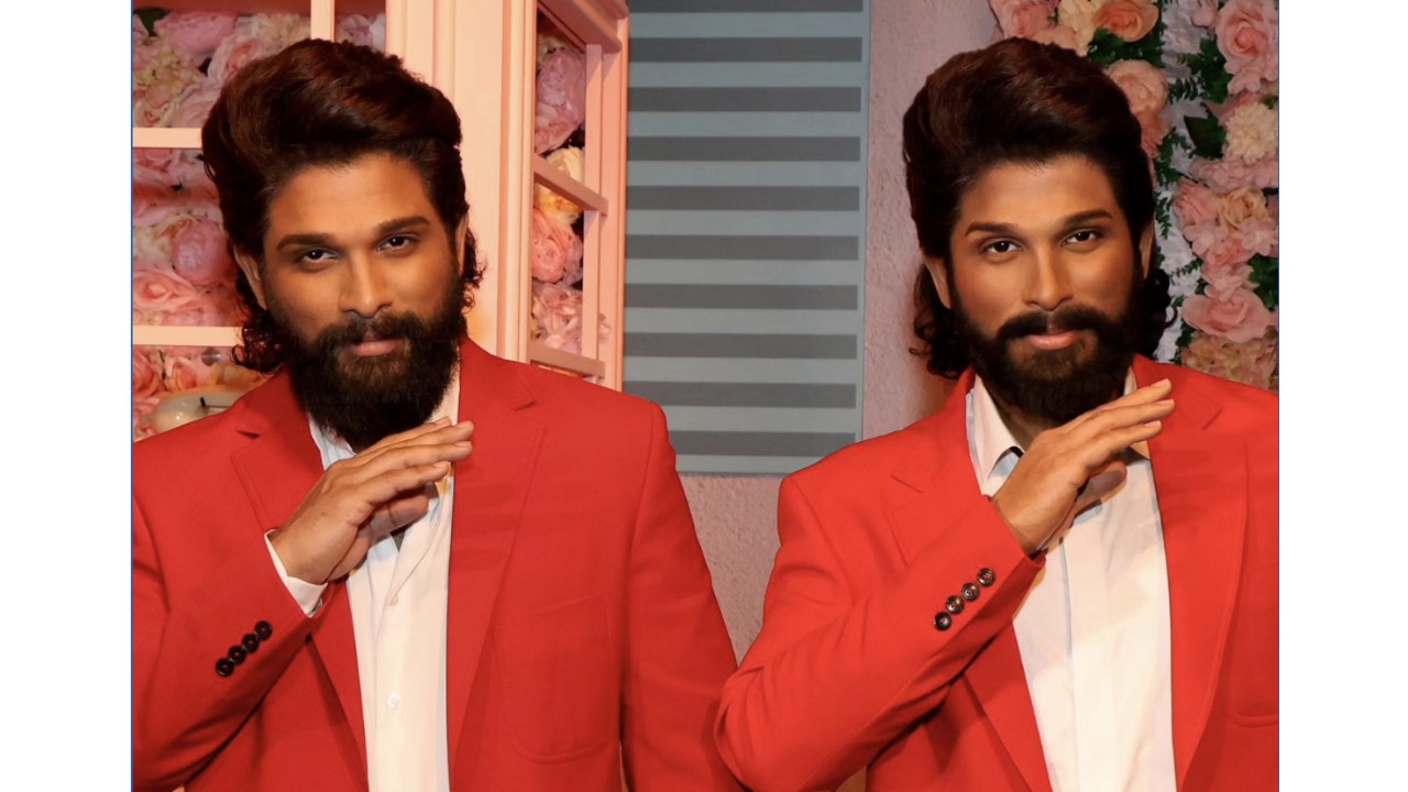 Allu Arjun’s Wax Statue Unveiled at Madame Tussauds Dubai; Daughter Arha Joins in the Celebration